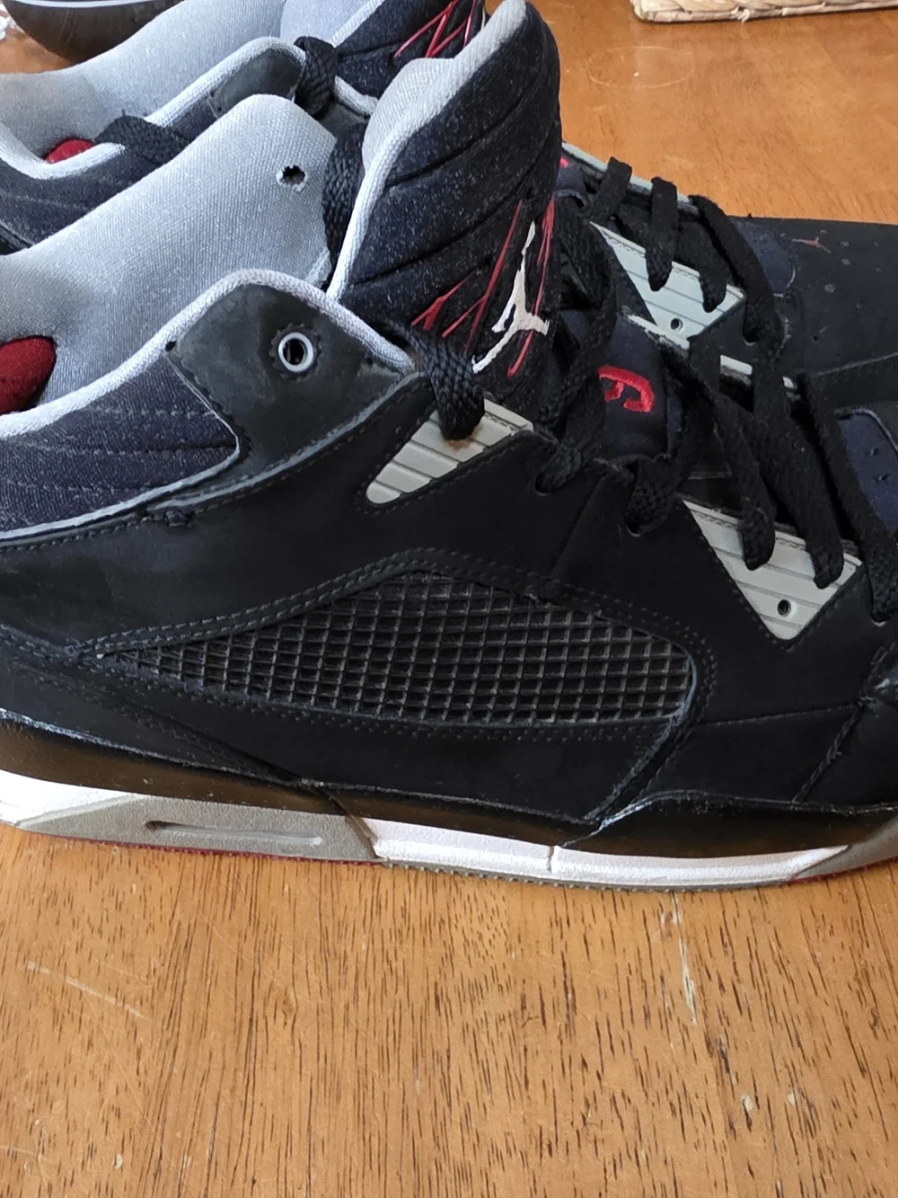 Jordan Men’s High-Top Sneakers - Black/Red/Gray